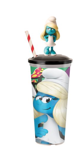 A hupikék törpikék pohár figurával