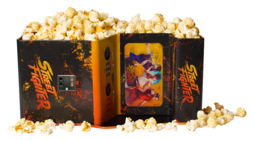 Street Fighter – Arcade játékgép formájú popcorn tartó