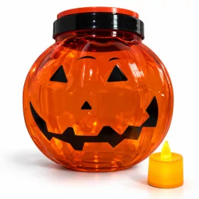 Halloween tök popcorn tartó ajándék LED gyertyával