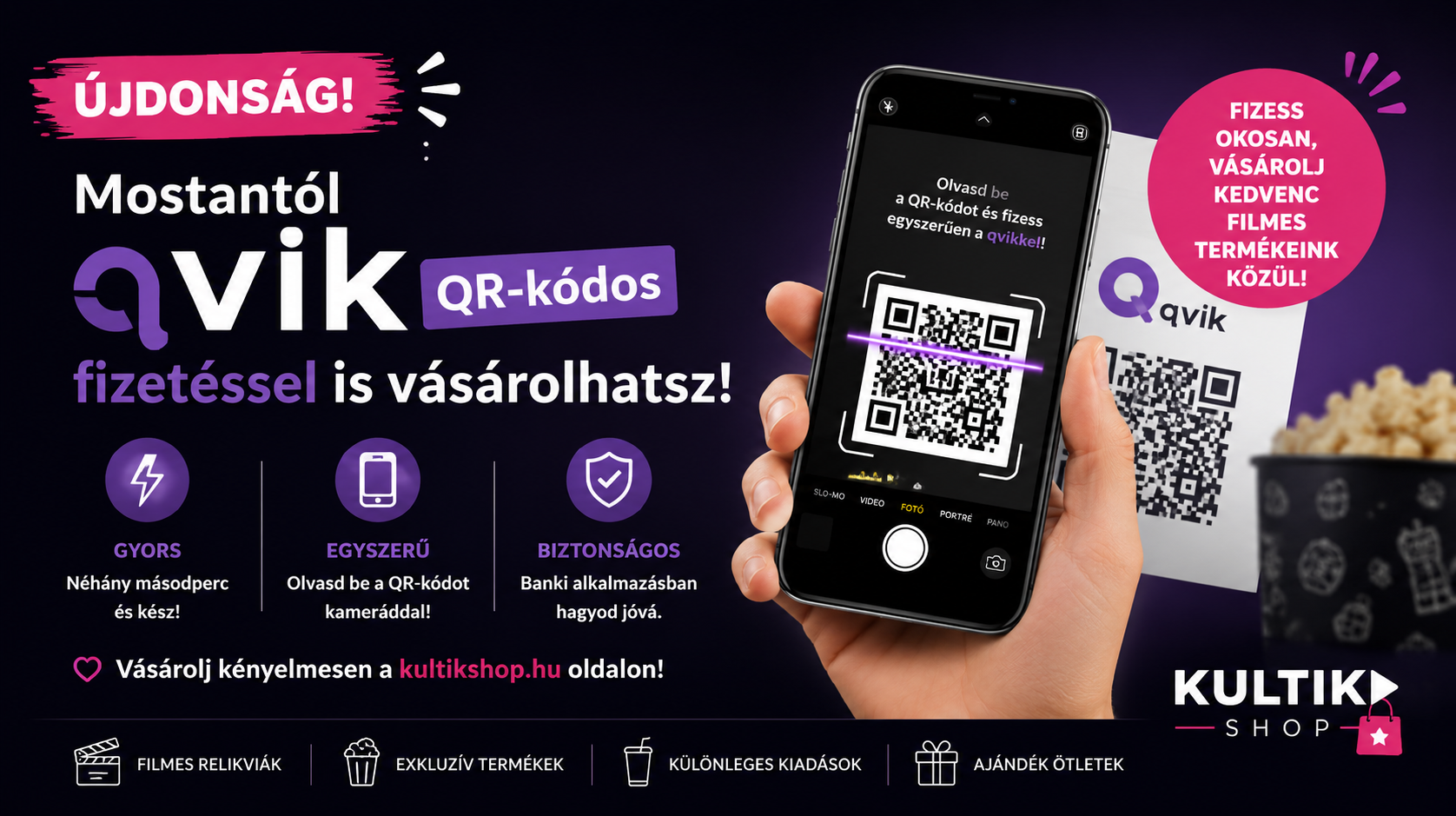 Már qvikkel is fizethetsz a KULTIK Shopon
